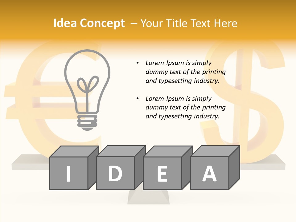 Gold Money Abstract PowerPoint Template