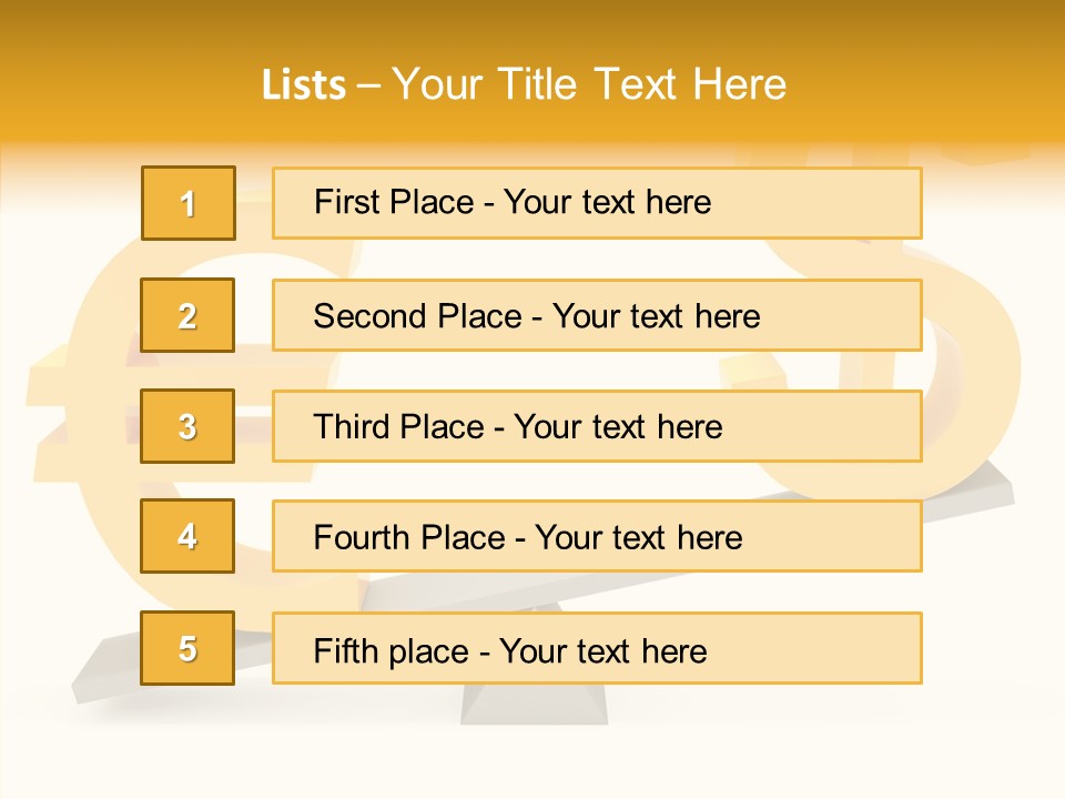 Concept Graphic Gold PowerPoint Template