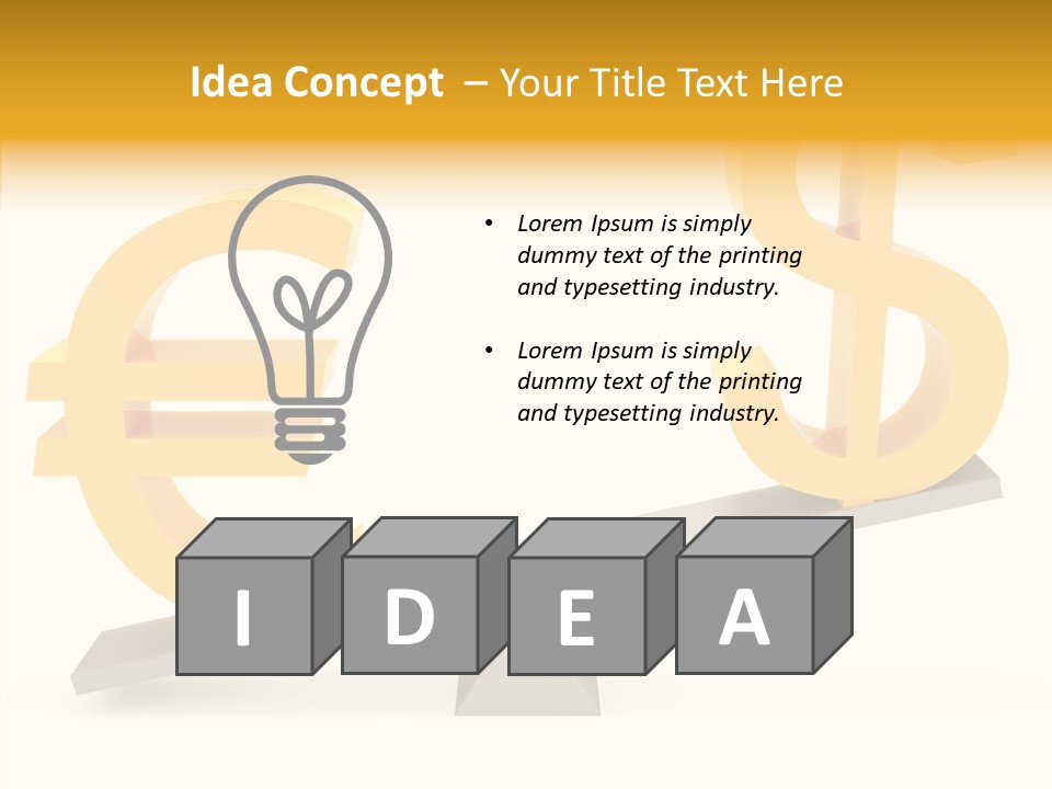 Concept Graphic Gold PowerPoint Template
