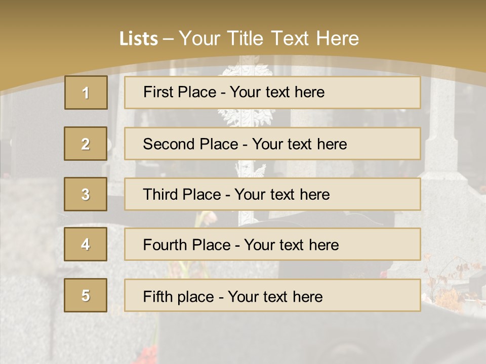 Concession Mortuary Ossuary PowerPoint Template