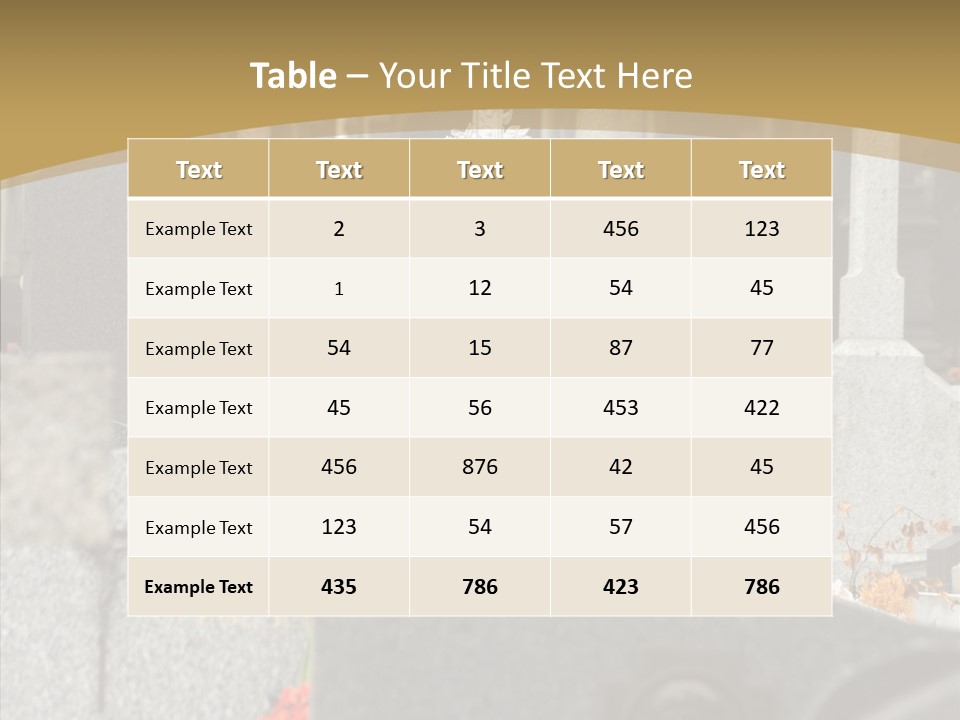 Concession Mortuary Ossuary PowerPoint Template
