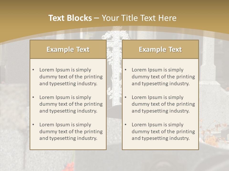 Concession Mortuary Ossuary PowerPoint Template