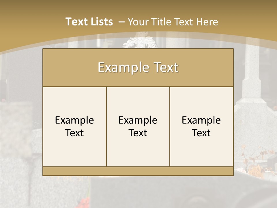 Concession Mortuary Ossuary PowerPoint Template