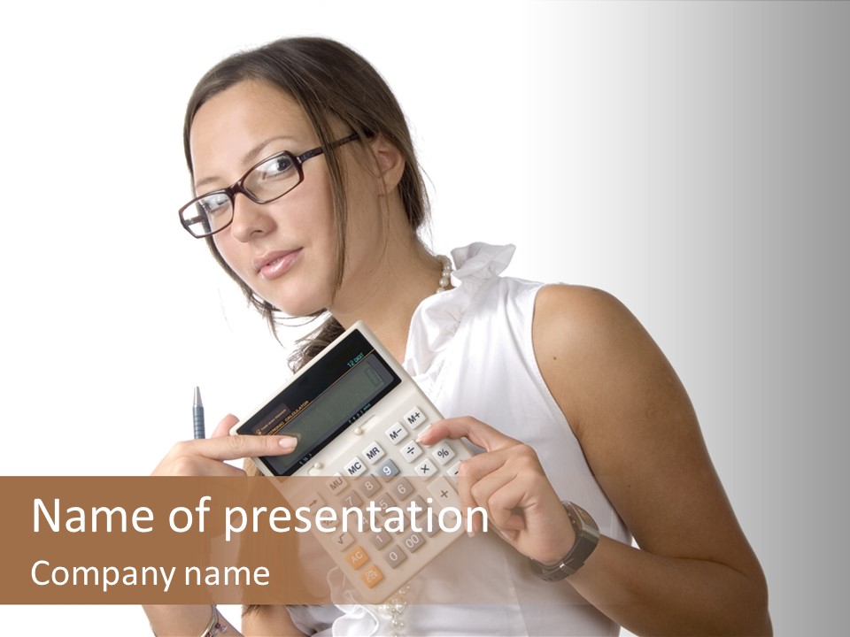 Woman Technology Image PowerPoint Template