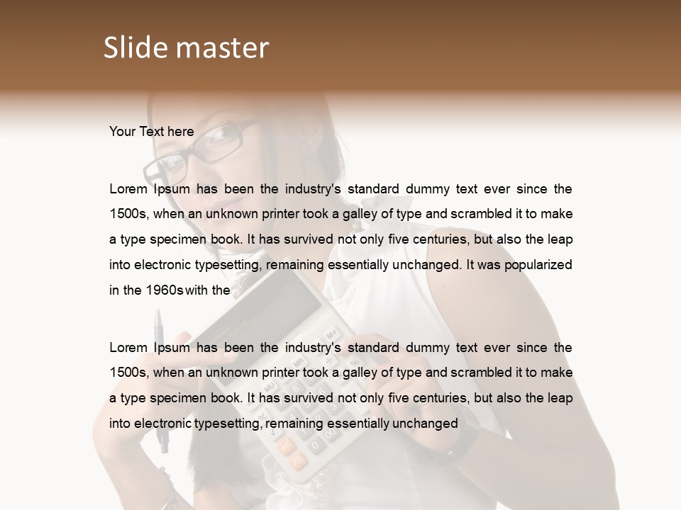 Woman Technology Image PowerPoint Template