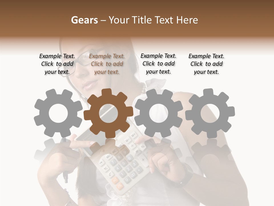 Woman Technology Image PowerPoint Template