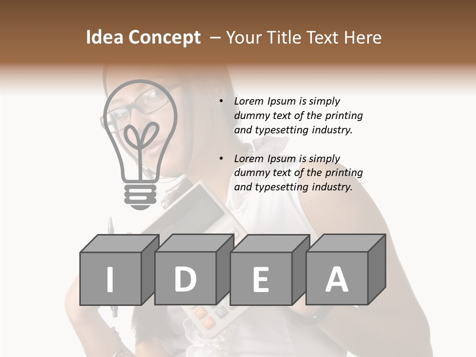 Woman Technology Image PowerPoint Template