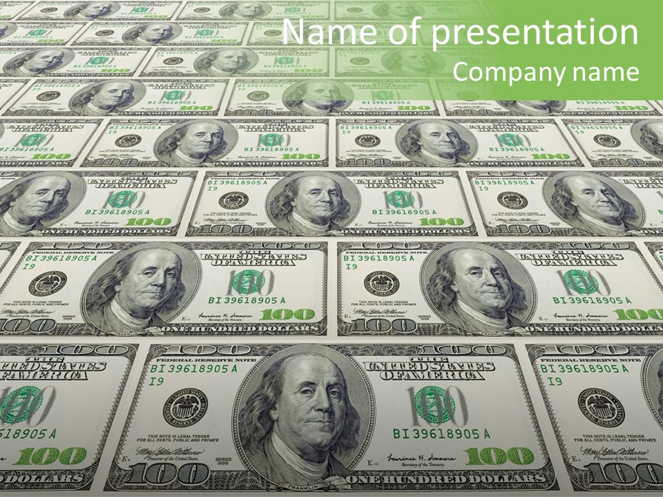 Background Lot Money PowerPoint Template