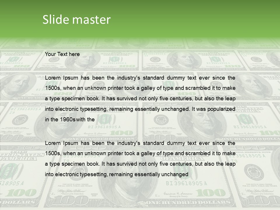 Background Lot Money PowerPoint Template