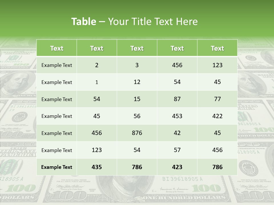 Background Lot Money PowerPoint Template