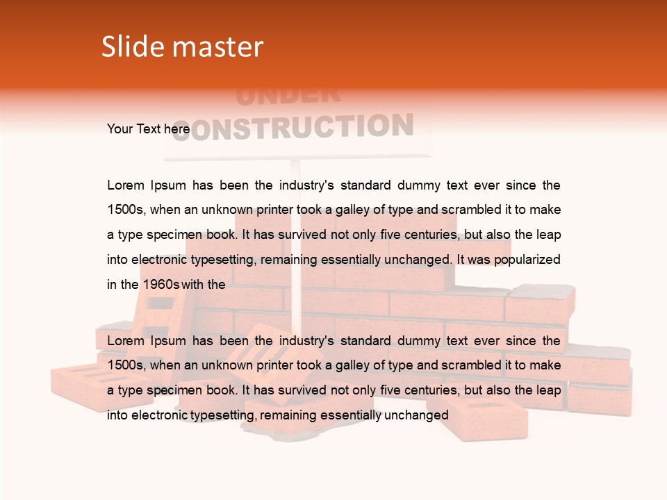 White Sign Isolated PowerPoint Template