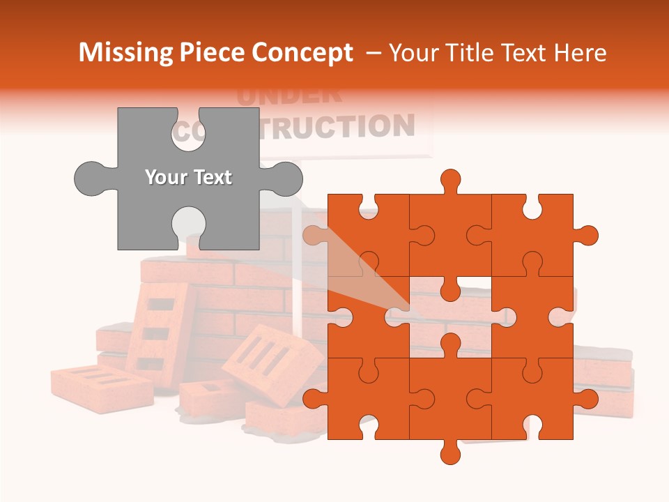 White Sign Isolated PowerPoint Template