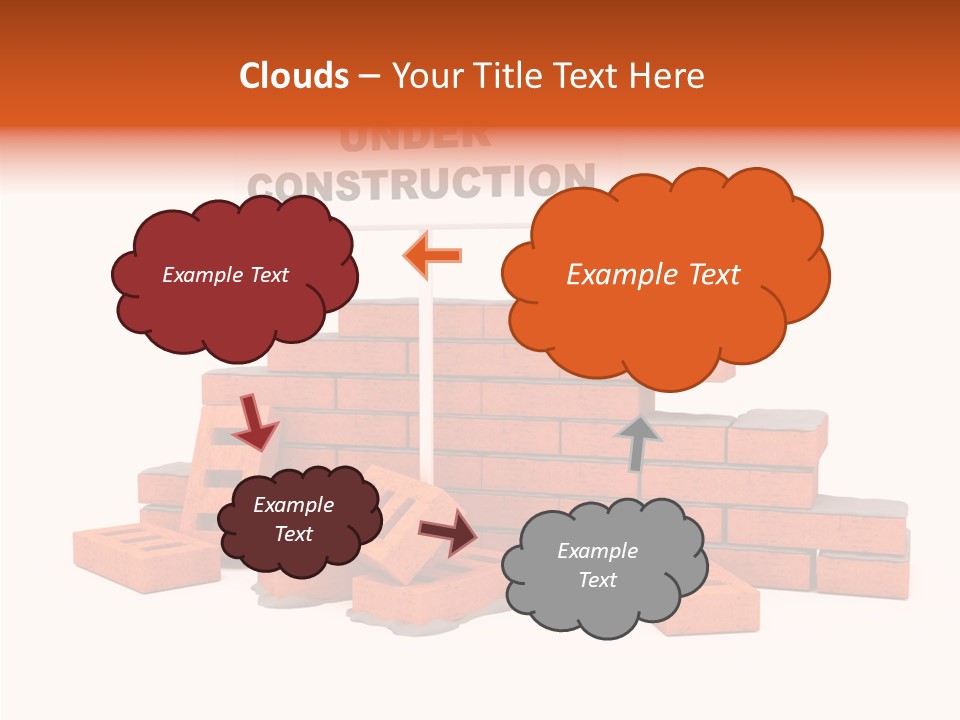 White Sign Isolated PowerPoint Template