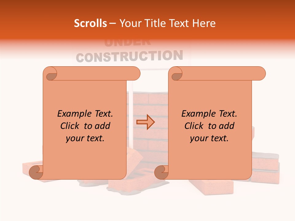 White Sign Isolated PowerPoint Template