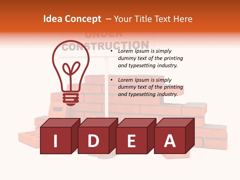 White Sign Isolated PowerPoint Template