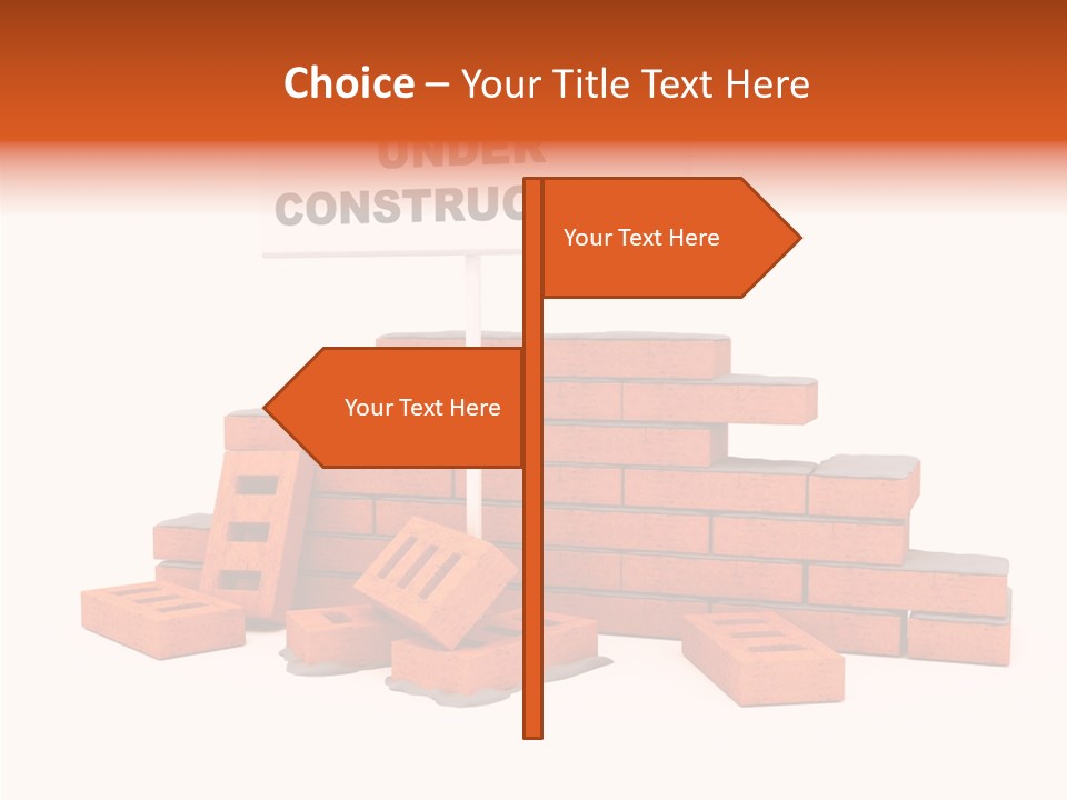 White Sign Isolated PowerPoint Template