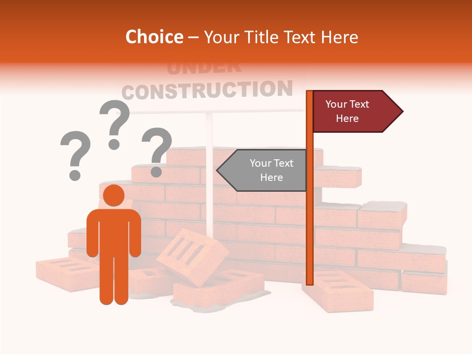 White Sign Isolated PowerPoint Template