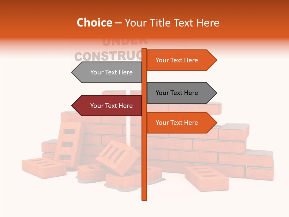 White Sign Isolated PowerPoint Template