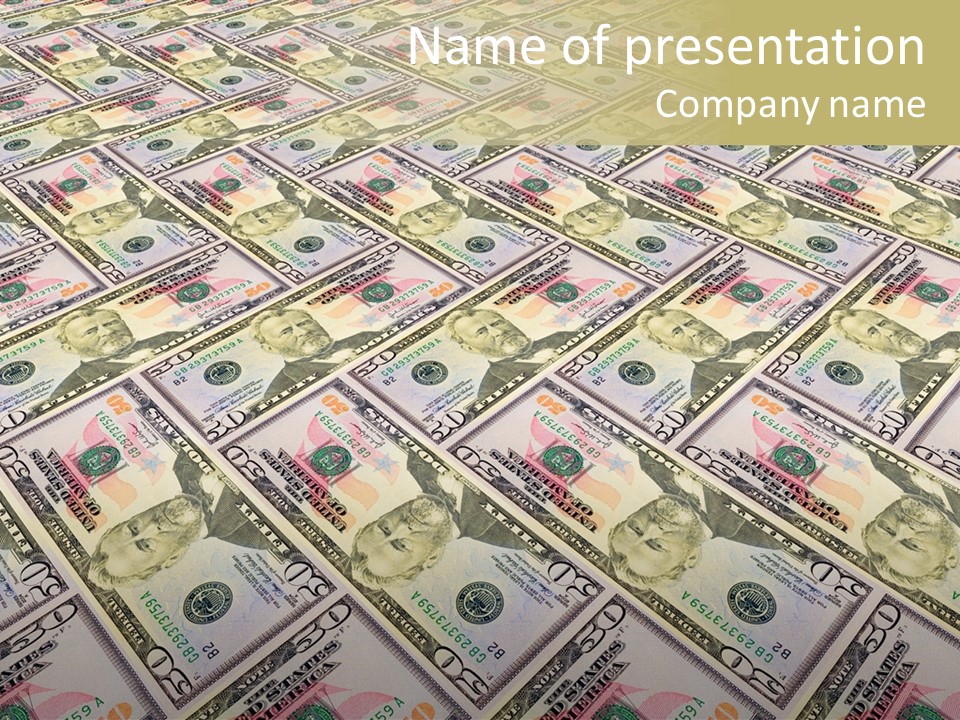 Dollar Economy Backdrop PowerPoint Template