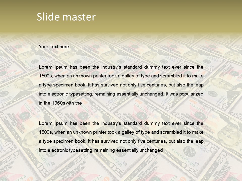 Dollar Economy Backdrop PowerPoint Template