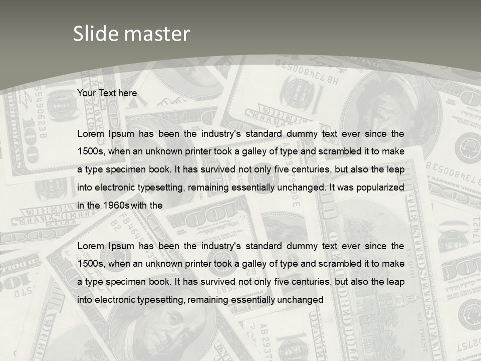 Save Note Prosperity PowerPoint Template