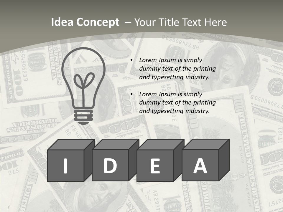 Save Note Prosperity PowerPoint Template