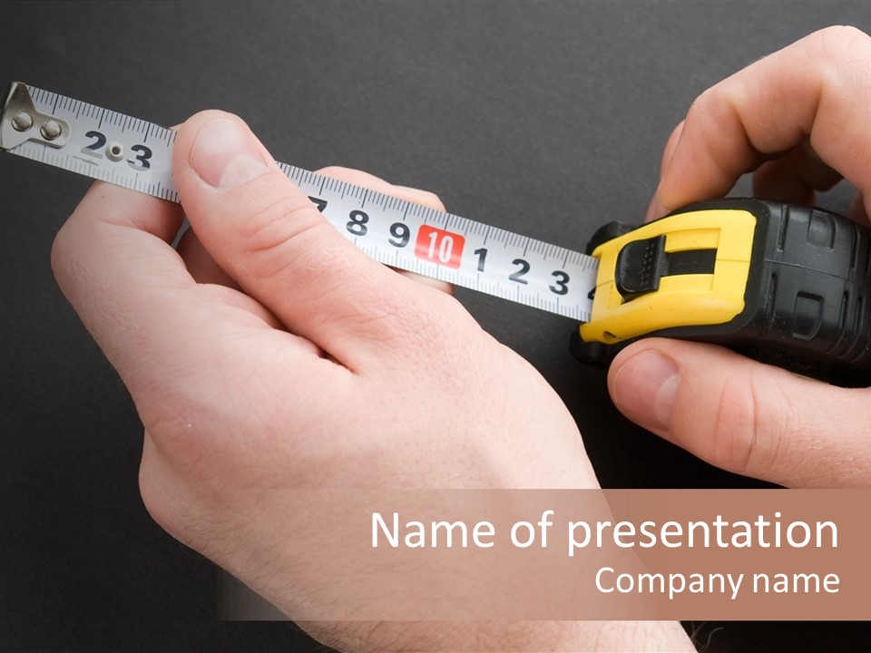 Working Inch Measuring PowerPoint Template