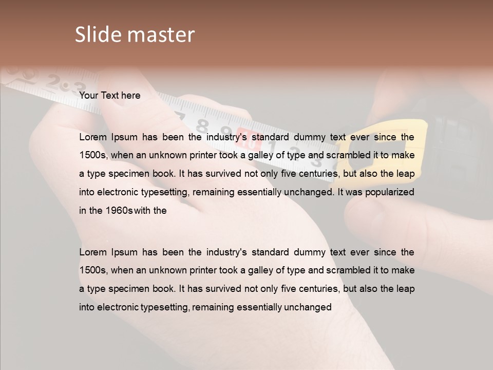 Working Inch Measuring PowerPoint Template