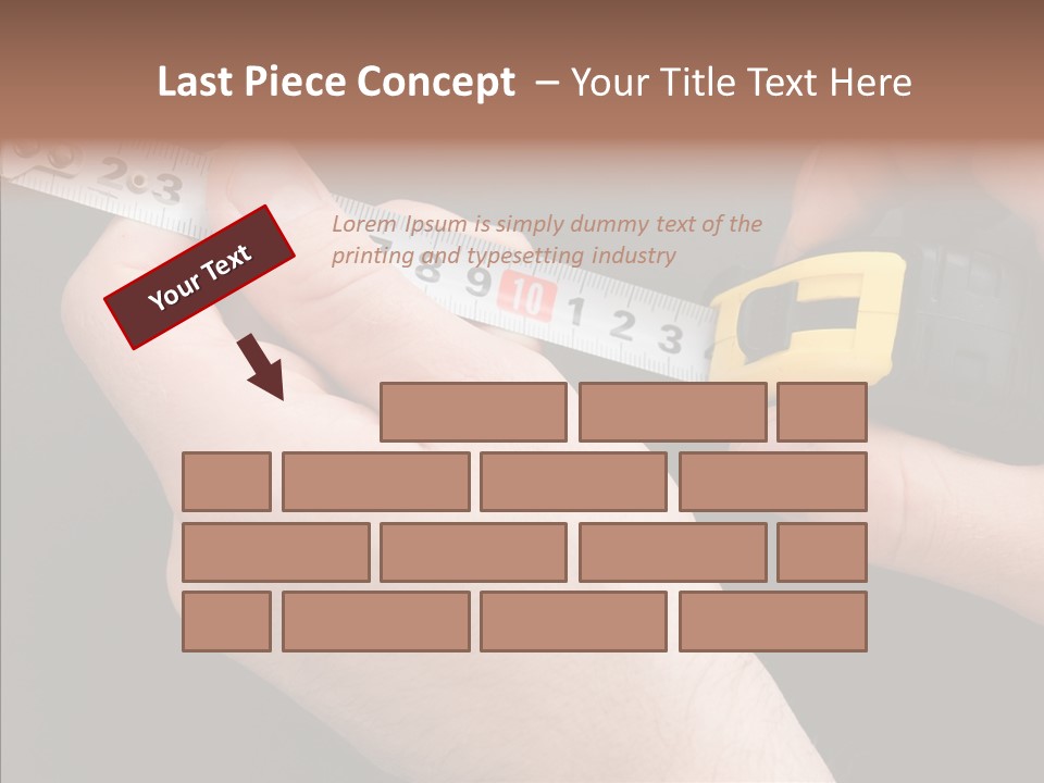 Working Inch Measuring PowerPoint Template