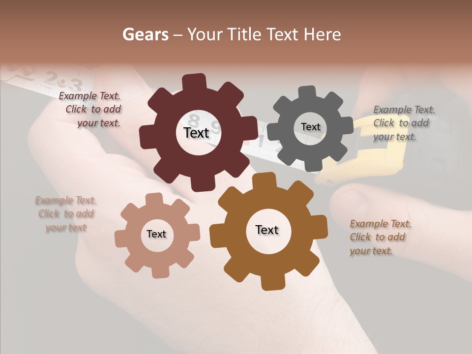 Working Inch Measuring PowerPoint Template