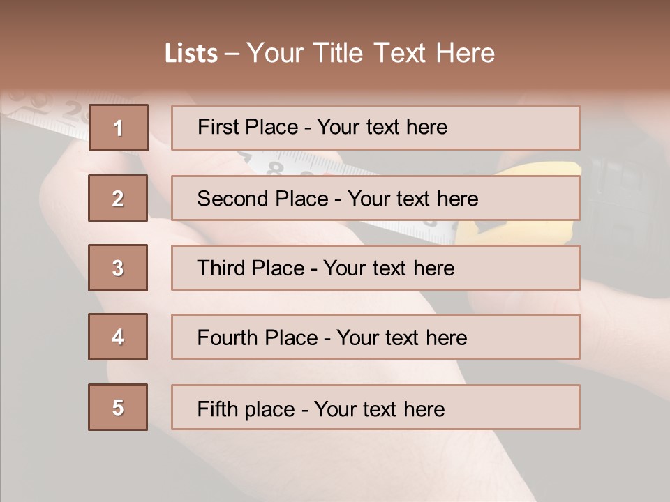 Working Inch Measuring PowerPoint Template
