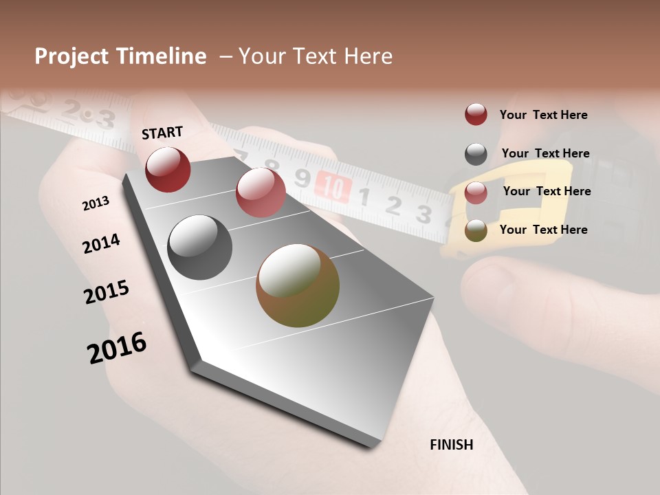 Working Inch Measuring PowerPoint Template