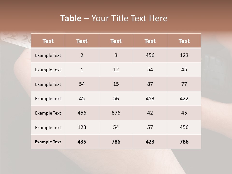 Working Inch Measuring PowerPoint Template