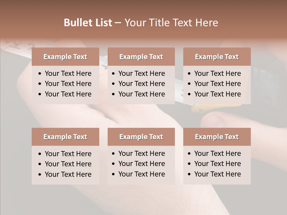 Working Inch Measuring PowerPoint Template