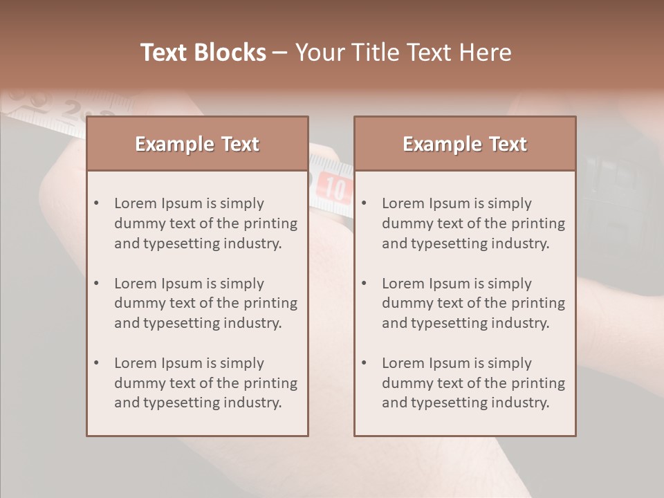 Working Inch Measuring PowerPoint Template