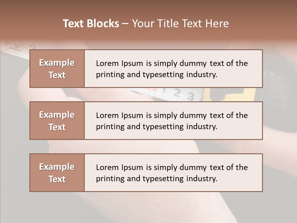 Working Inch Measuring PowerPoint Template