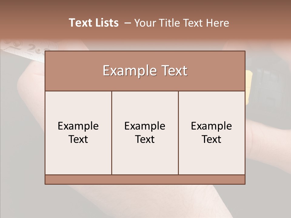 Working Inch Measuring PowerPoint Template