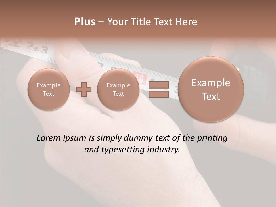 Working Inch Measuring PowerPoint Template