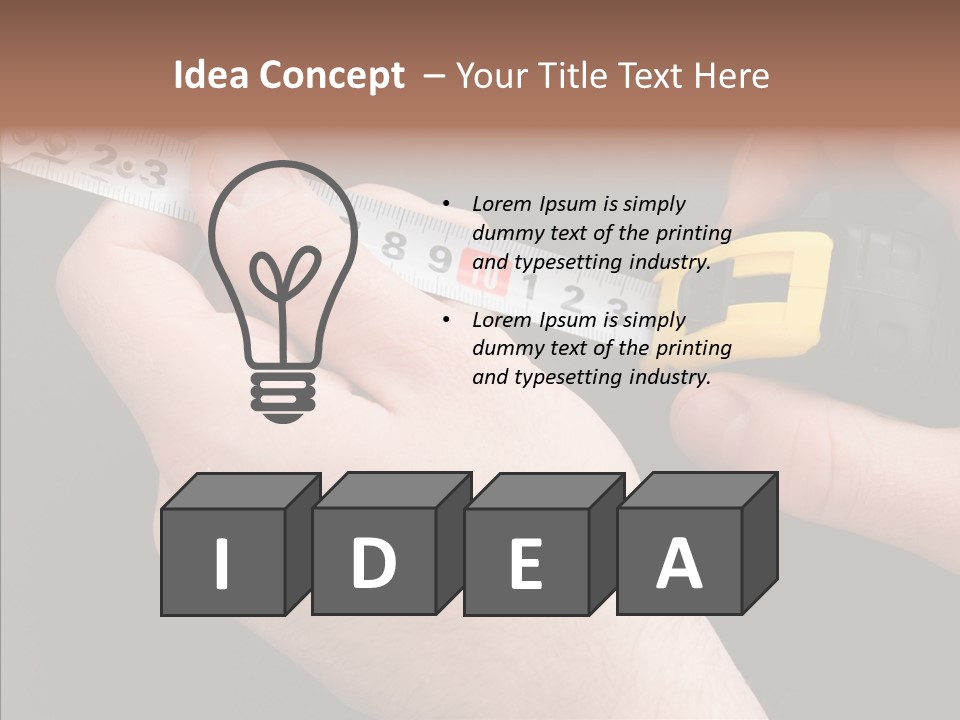 Working Inch Measuring PowerPoint Template
