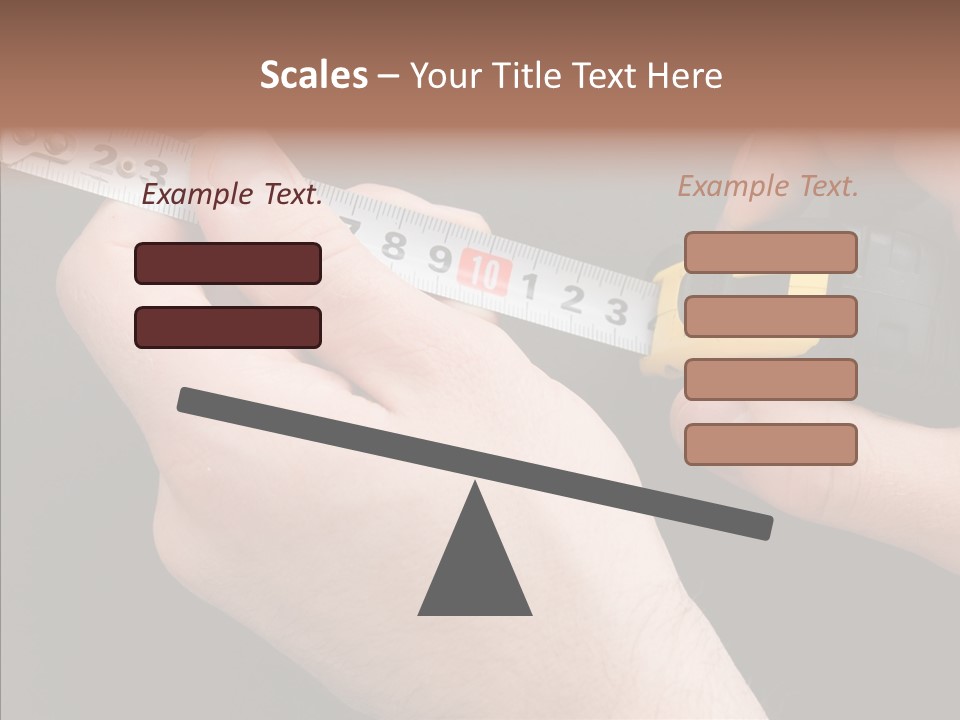 Working Inch Measuring PowerPoint Template
