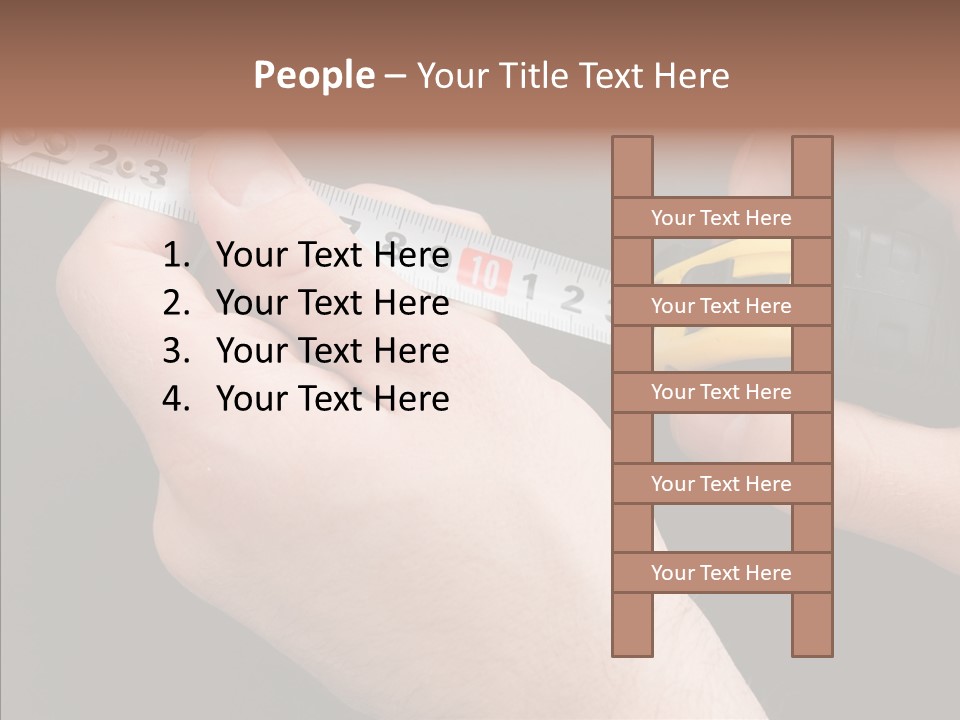 Working Inch Measuring PowerPoint Template