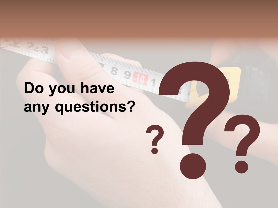 Working Inch Measuring PowerPoint Template