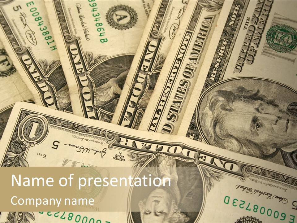 Dollar Paper Currency Valuable PowerPoint Template