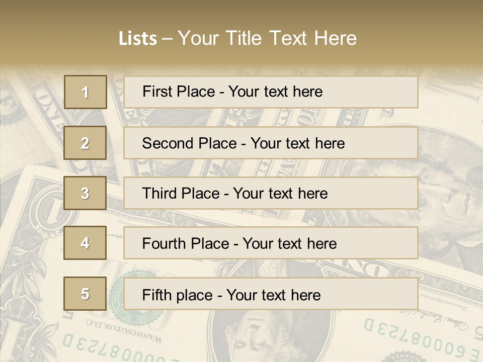 Dollar Paper Currency Valuable PowerPoint Template