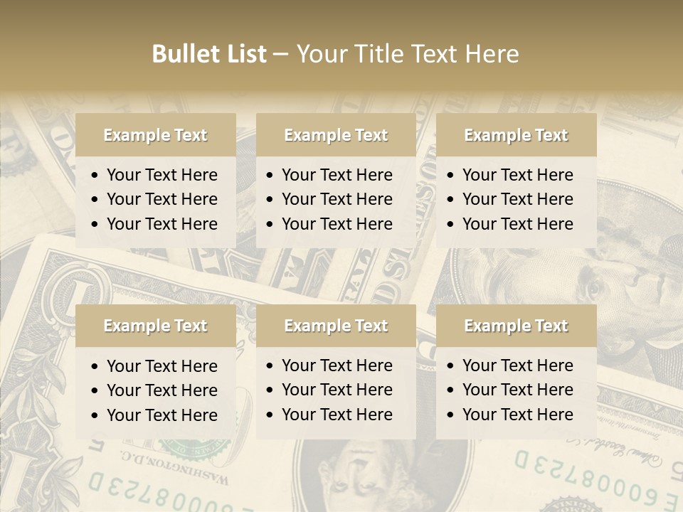 Dollar Paper Currency Valuable PowerPoint Template