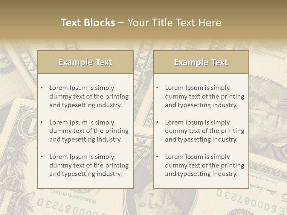 Dollar Paper Currency Valuable PowerPoint Template