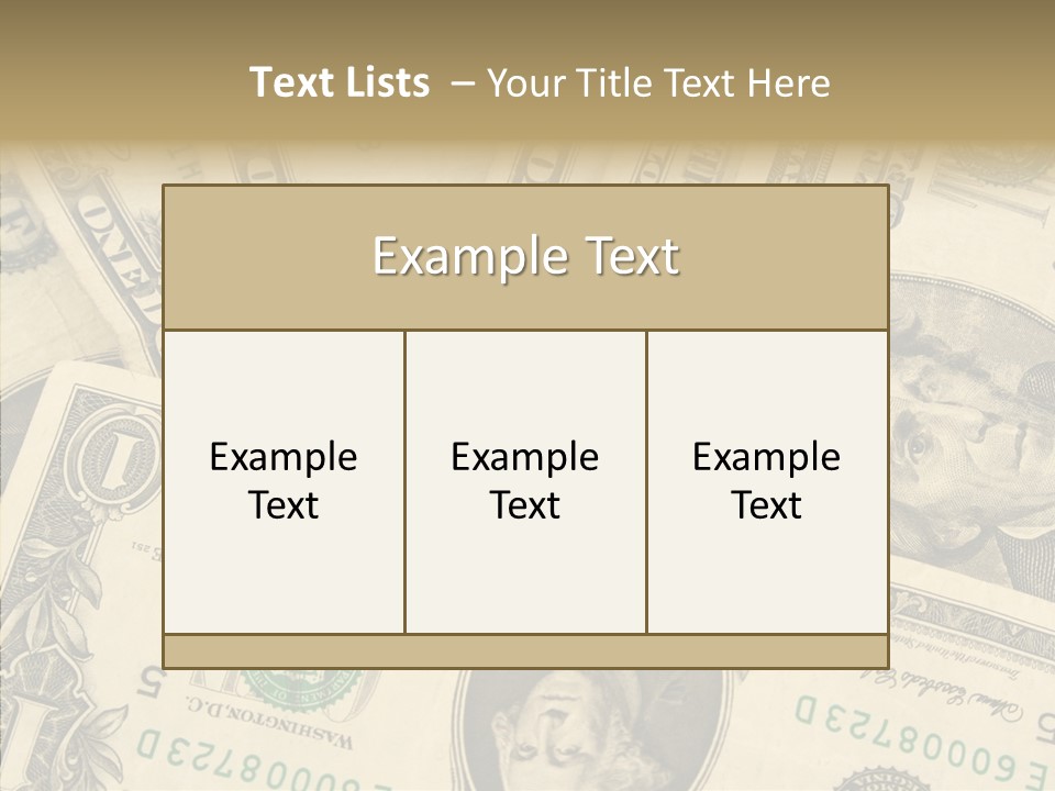 Dollar Paper Currency Valuable PowerPoint Template