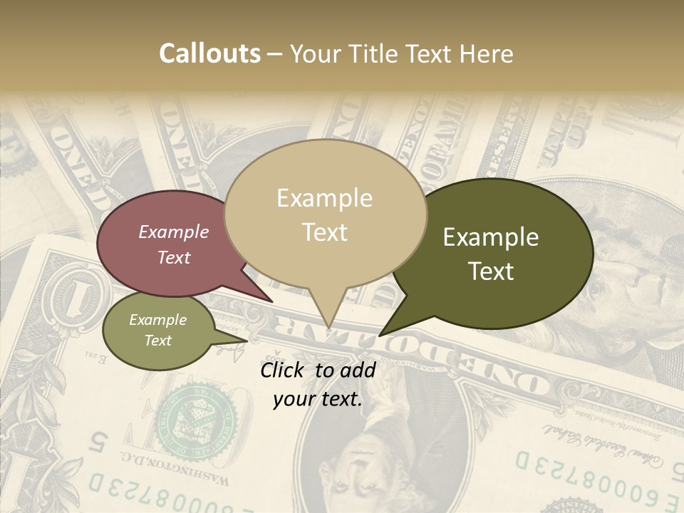 Dollar Paper Currency Valuable PowerPoint Template