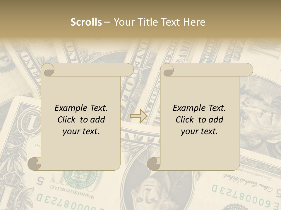 Dollar Paper Currency Valuable PowerPoint Template