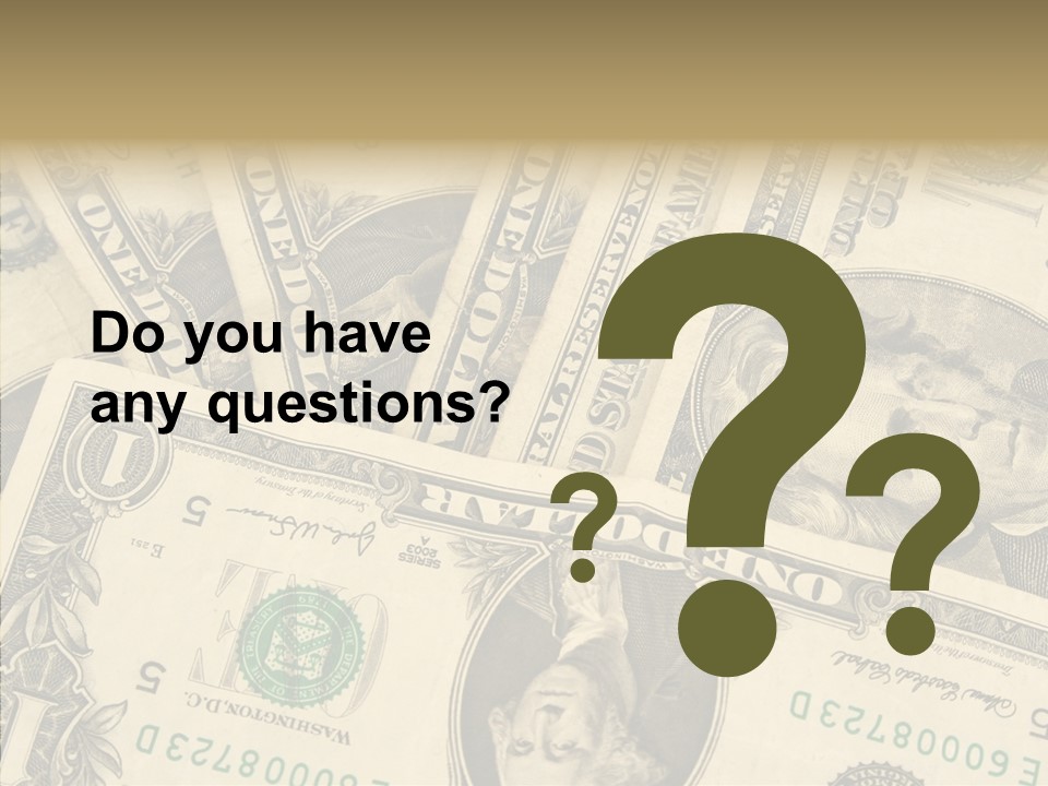 Dollar Paper Currency Valuable PowerPoint Template